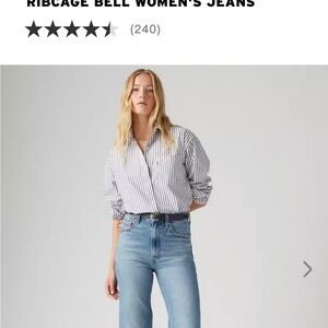 Levi's Women's Ribcage Bell Jeans - Light Blue